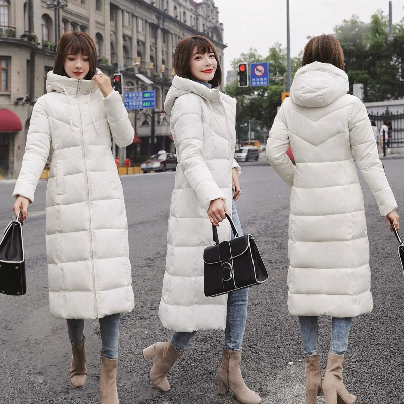 Weekend Special S-6XL New autumn winter Women Plus size Fashion Down long hoodie down Parkas Cotton warm Jackets Thick Female Long coat clothing