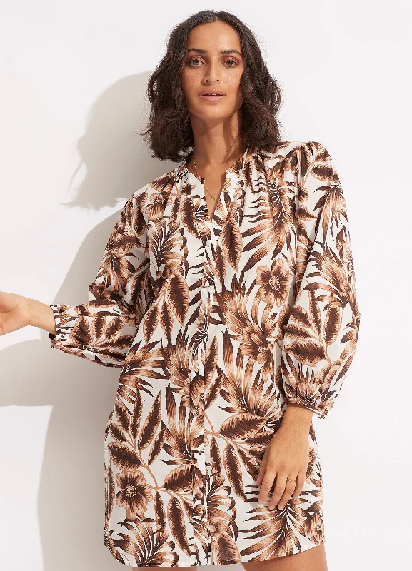 Take Advantage Island In The Sun Cover Up - Ecru