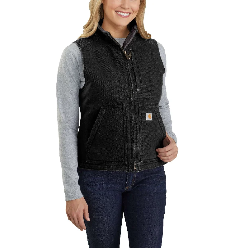 Lowest Price Relaxed Fit Washed Duck Sherpa-Lined Mock-Neck Vest