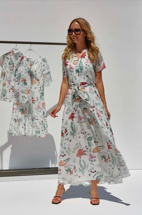 Stock Up and Save MDM Produce Print Dress