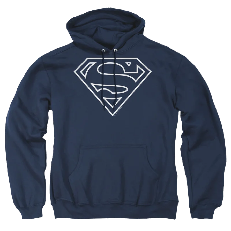 Superman Navy & White Shield - Pullover Hoodie