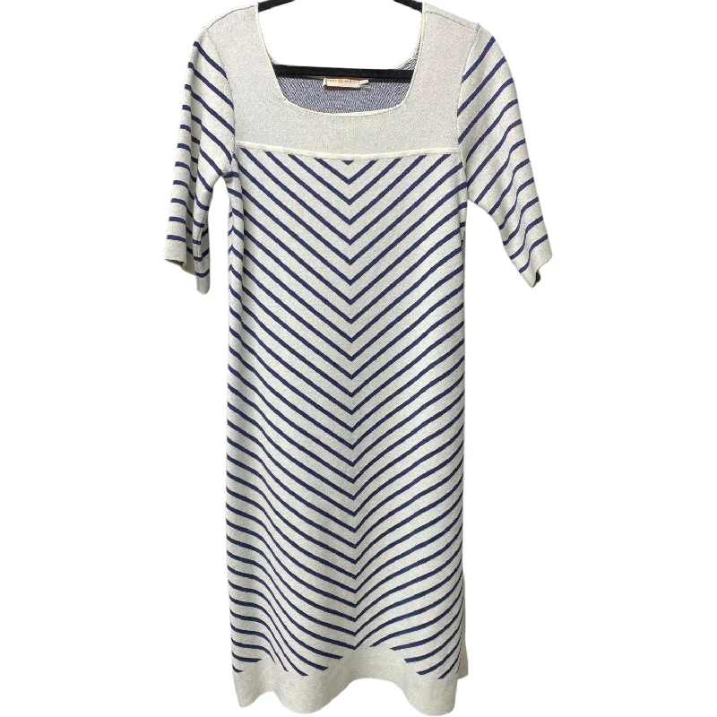 Best Bargains Dress Designer By Tory Burch In Striped Pattern, Size: M