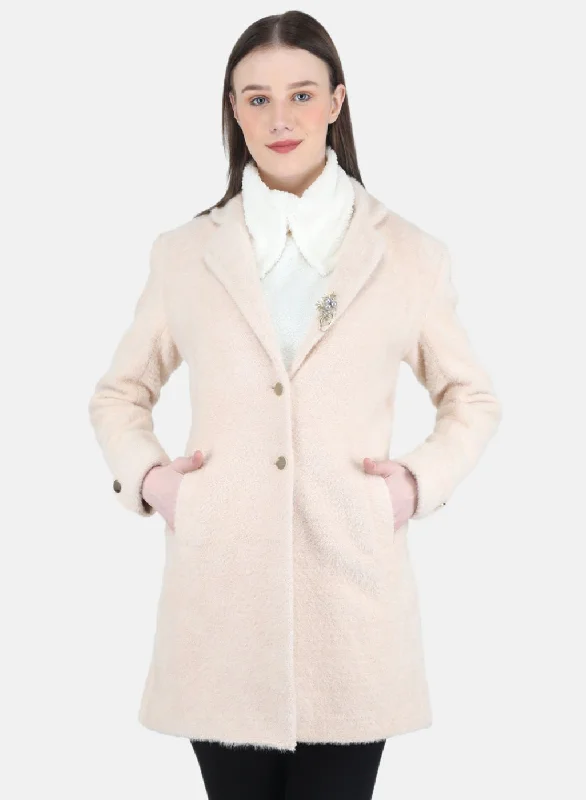 Fantastic Deals Women Beige Solid Coat