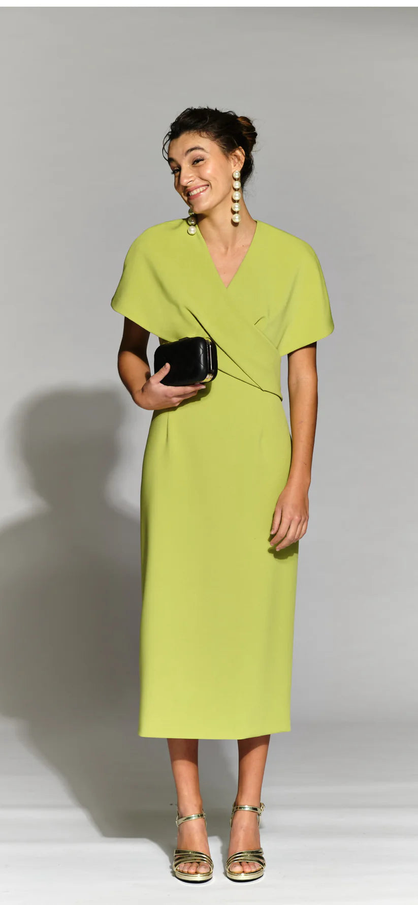 v-neck dressMoskada Lime Vapor Dress