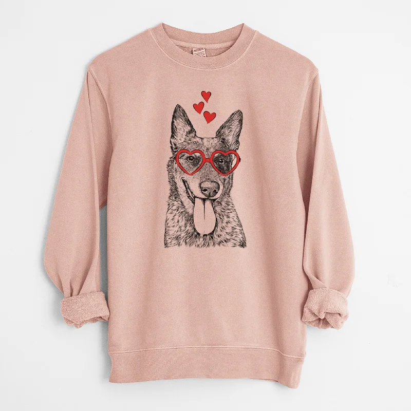 minimalist gym sweatshirtValentine Madison the Blue Heeler - Unisex Pigment Dyed Crew Sweatshirt