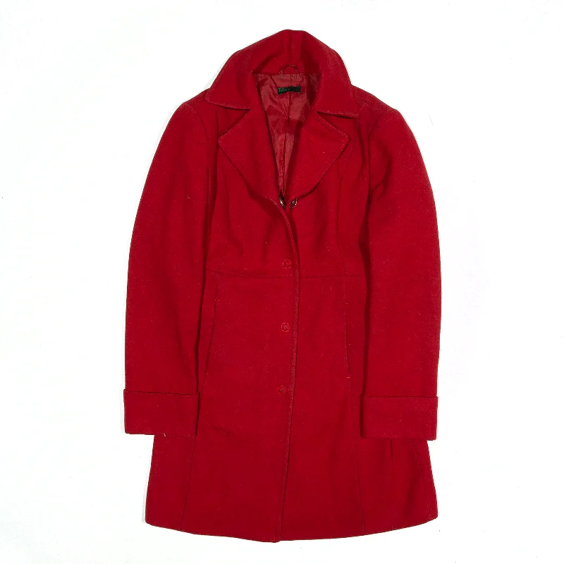 Sale Event STILE BENETTON Overcoat Jacket Red Womens S