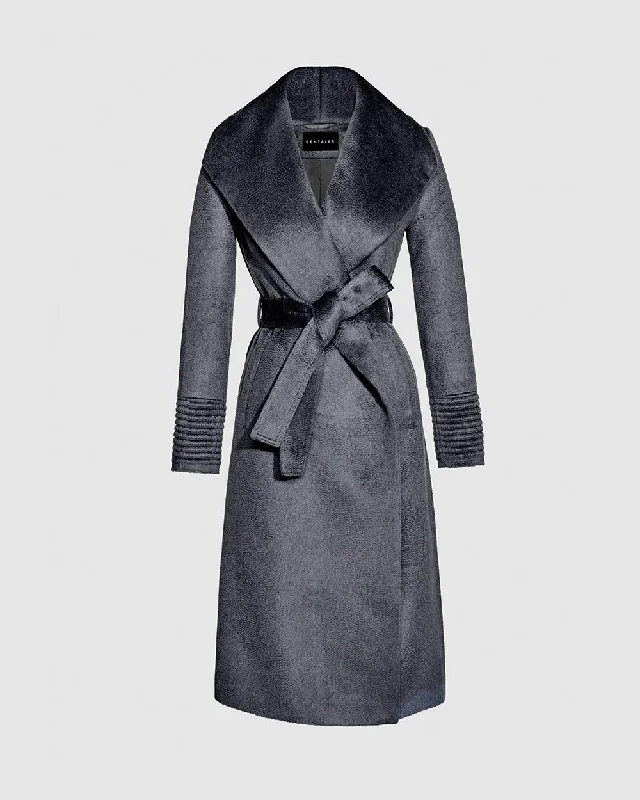 trendy bomber coatSuri Alpaca Long Shawl Collar Wrap Coat