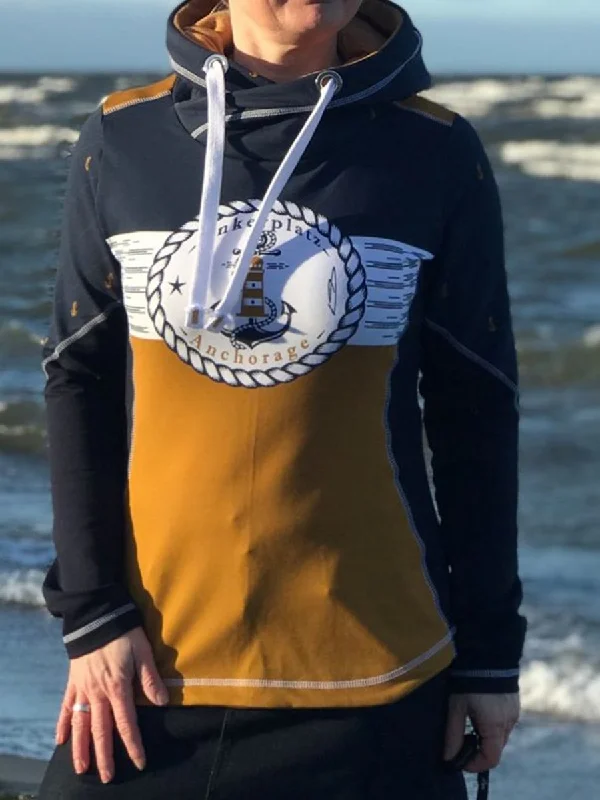Early Access Printed Hooded Long Sleeves Sweatshirt