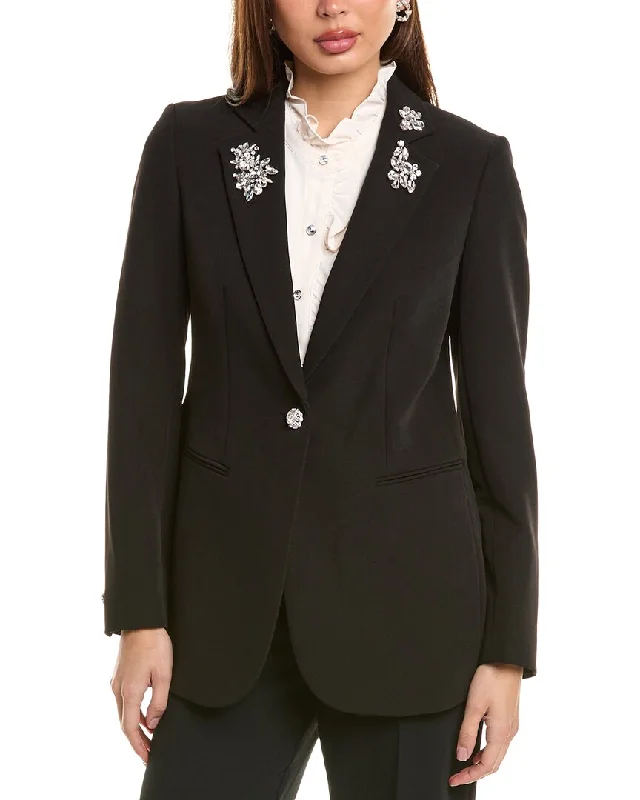 Midnight Sale Anne Klein One-Button Notch Collar Jacket