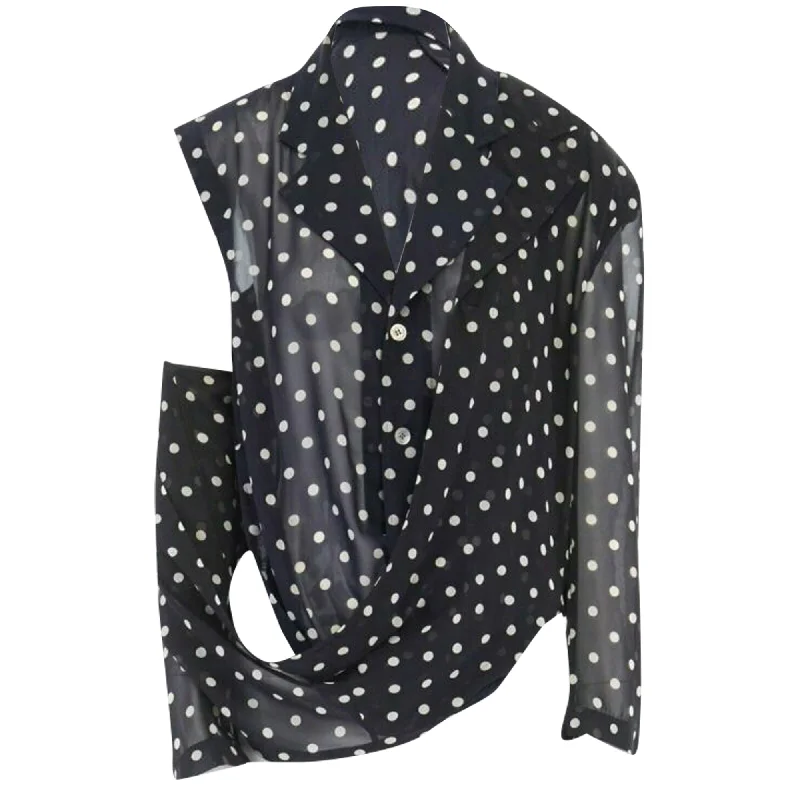 Great Deals Comme Des Garcons polka dot dual layer draped ont blazer