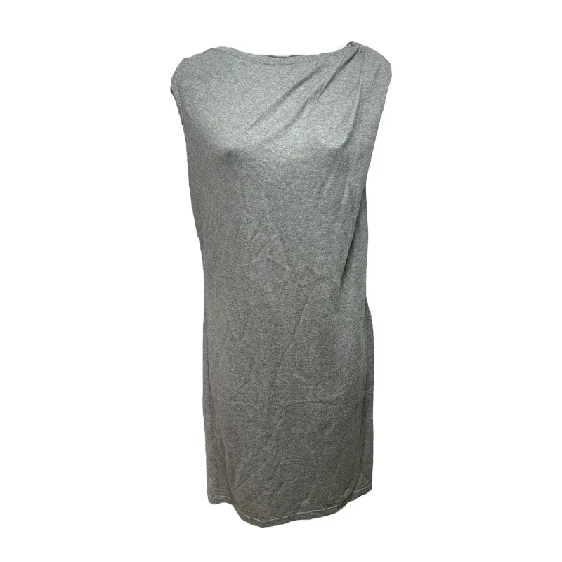 chic dressAsymmetrical Silk Knit Shift Dress Designer By All Saints In Grey, Size: 4