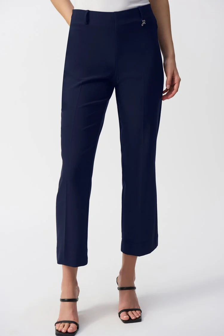 ruffle dressJoseph Ribkoff Midnight Blue Lux Twill Straight Pull-On Pants