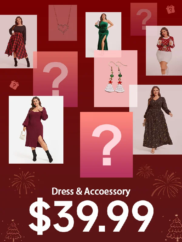 v-neck dressHoliday Mystery Box-Dress & Accessory