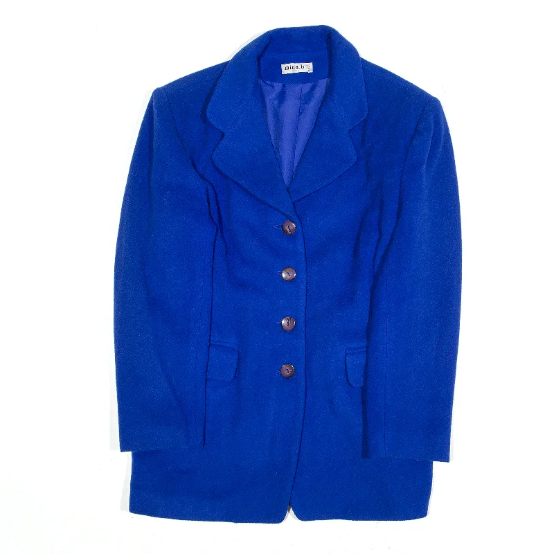 long-sleeve winter jacketLINA. B Overcoat Jacket Blue Womens S