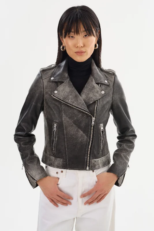 Clearance Items DONNA | Iconic Leather Biker Jacket