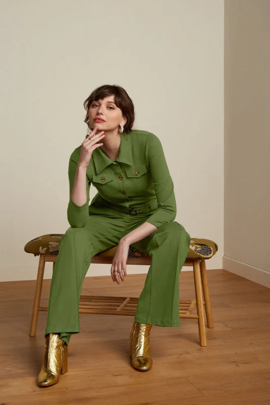 Special Discount KING LOUIE Olive Green Alexa Jumpsuit Uni Rodeo