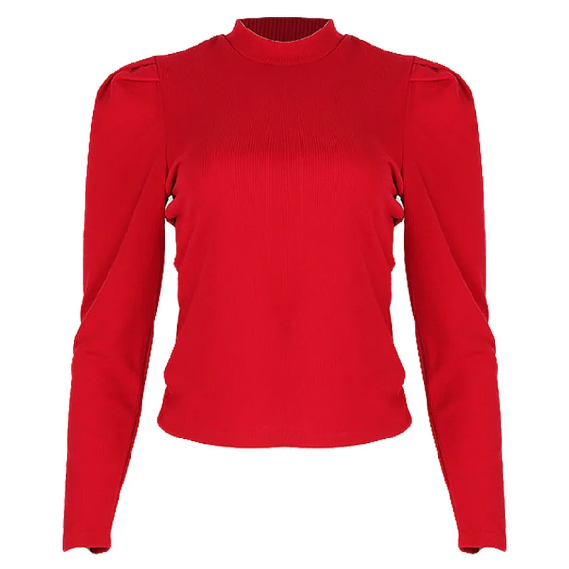 athletic casual sweatshirtREDTAG Women's Red Formal Jersey Tops