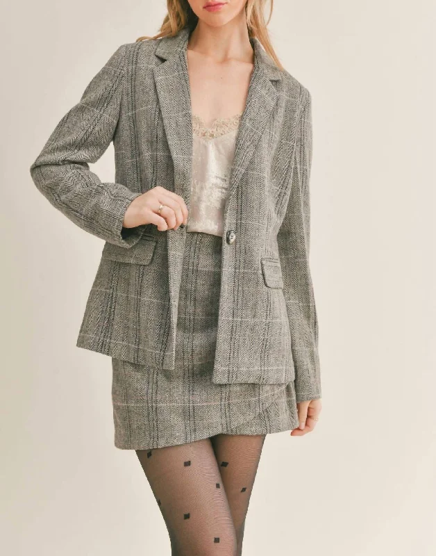 Price Buster League Of Her Own Blazer In Navy Multi