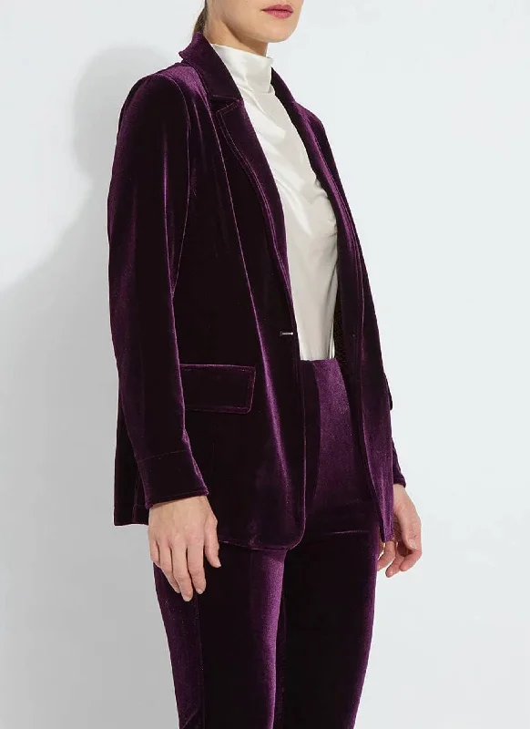 Savings Alert Mercer Velvet Blazer In Royalty