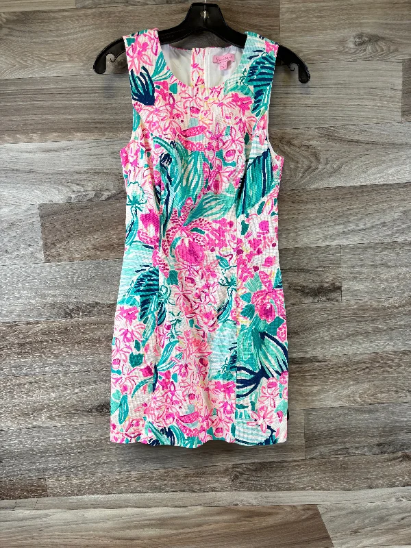 Overstock Dress Designer By Lilly Pulitzer In Floral Print, Size: S