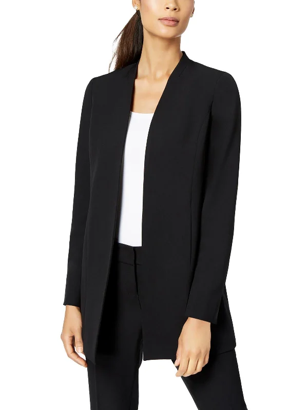 Buy More, Save More Womens Collarless Topper Open-Front Blazer