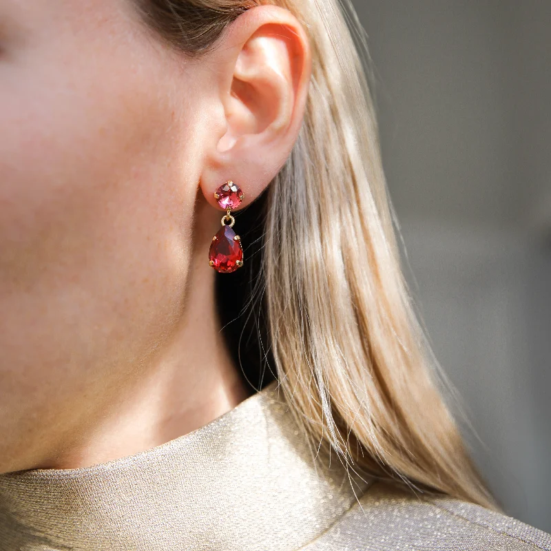 TIME-Limited Offer Caroline Svedbom Mini Drop Earrings Mulberry Red
