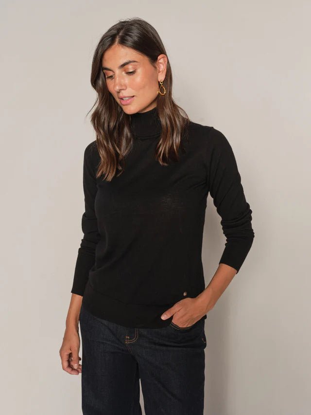 Now or Never Mos Mosh Black Roll Neck Sweater