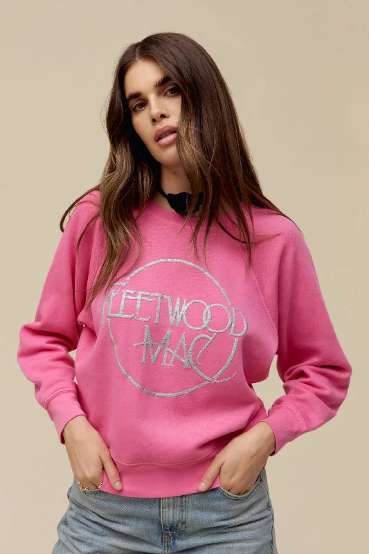 Mega Sale Daydreamer LA Fleetwood Mac Circle Logo Raglan Crewneck in Pink Rogue