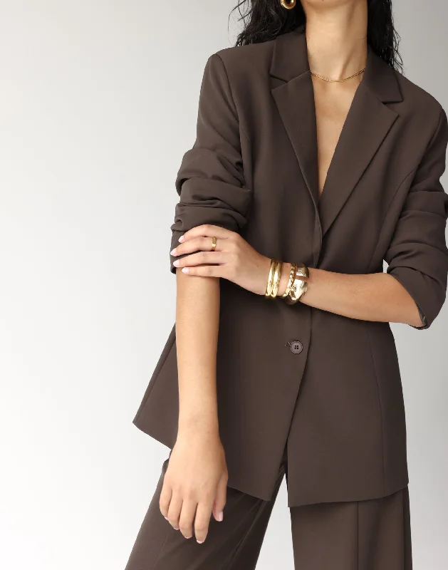 Amazing Deals Octavia Blazer (Dark Coffee)