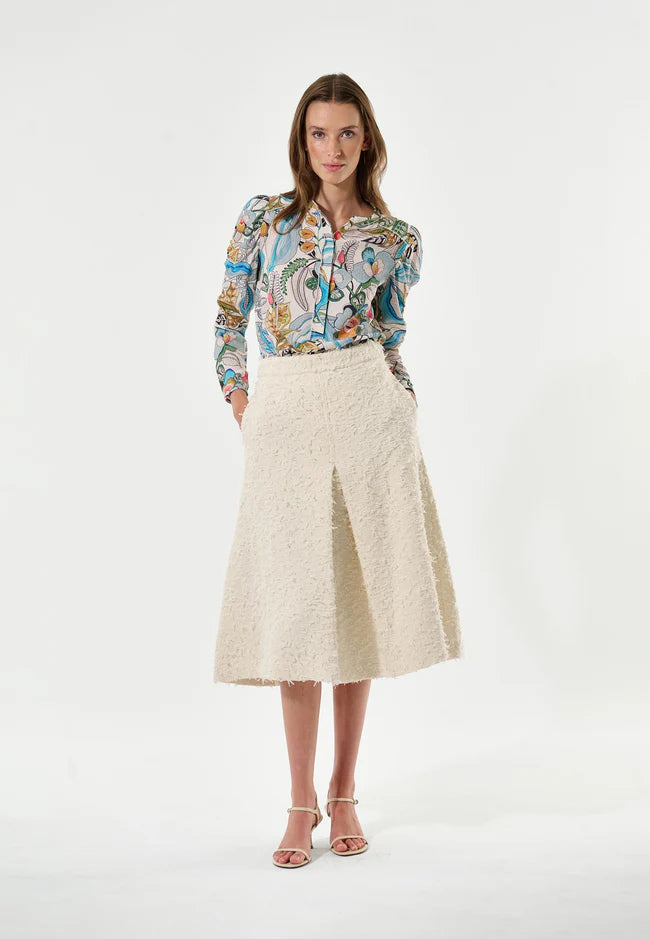 wool dressDea Kudibal Cream Boucle Alma Skirt With Pockets