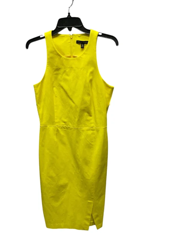 Amazing Deals Dress Work By Banana Republic In Yellow, Size: 10tall