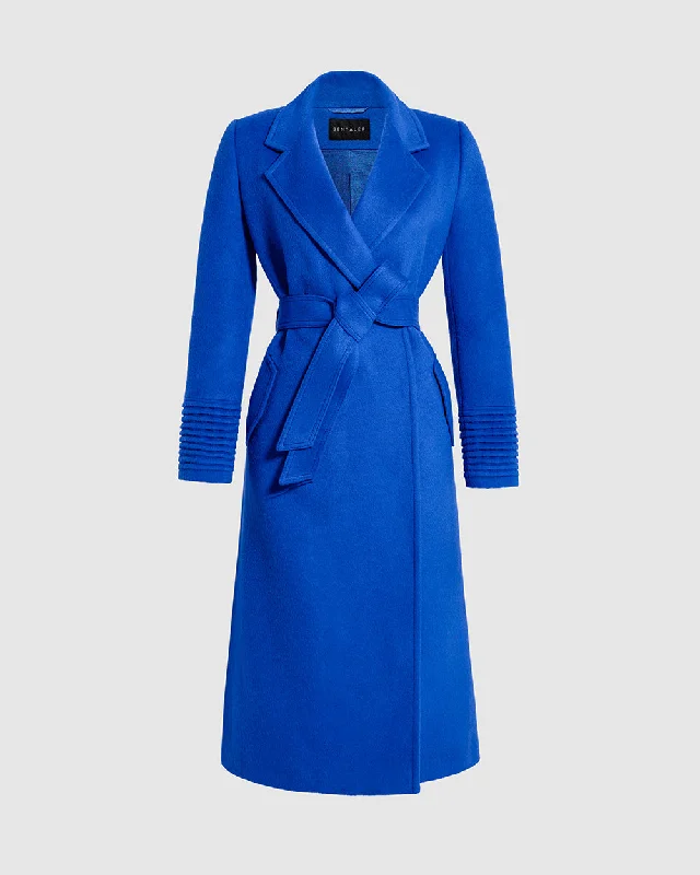 Must-Have Deals Baby Alpaca Long Notched Collar Wrap Coat