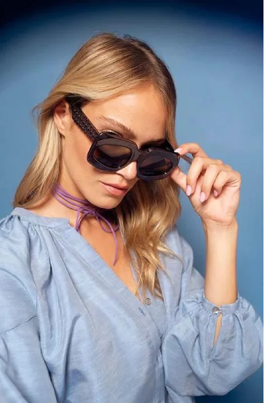 Bargain Blast Tissa Fontaneda Ischia Sunglasses Black On Black