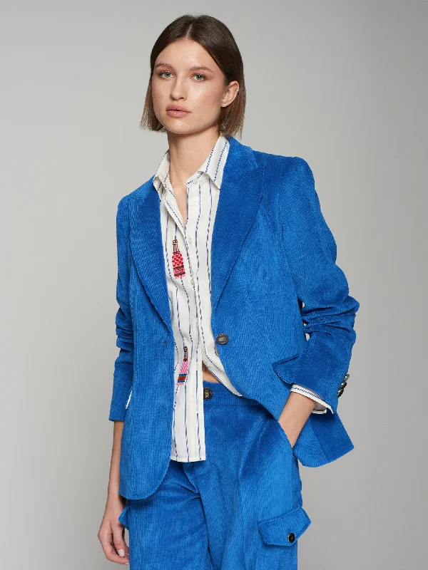 Time-Limited Offer Vilagallo Blue Cordurory Heather Jacket