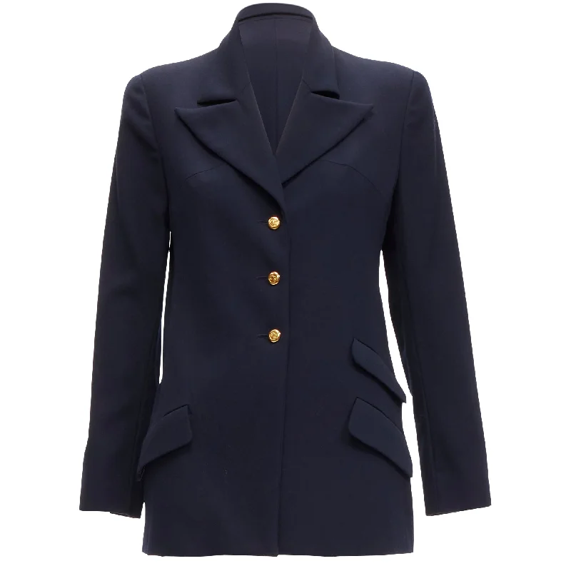 Super Sale Chanel CC buttons p pockets military blazer jacket