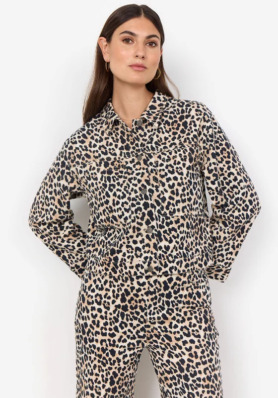 Clearance Event Soyaconcept Owena Leopard Print Jacket, Beige