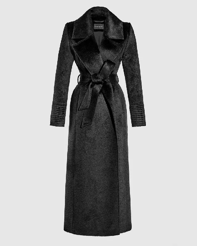 classic jacketSuri Alpaca Maxi Notched Collar Wrap Coat