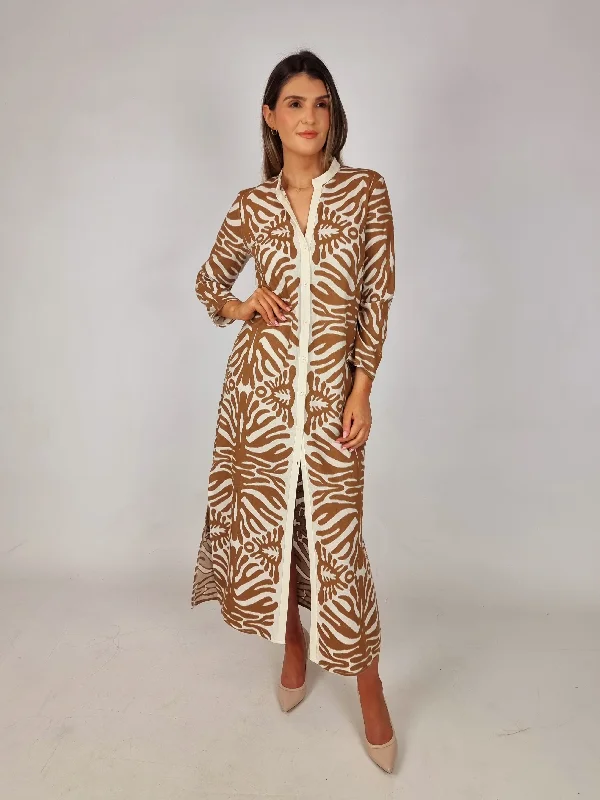 Midnight Sale KAOS Brown/White Dress
