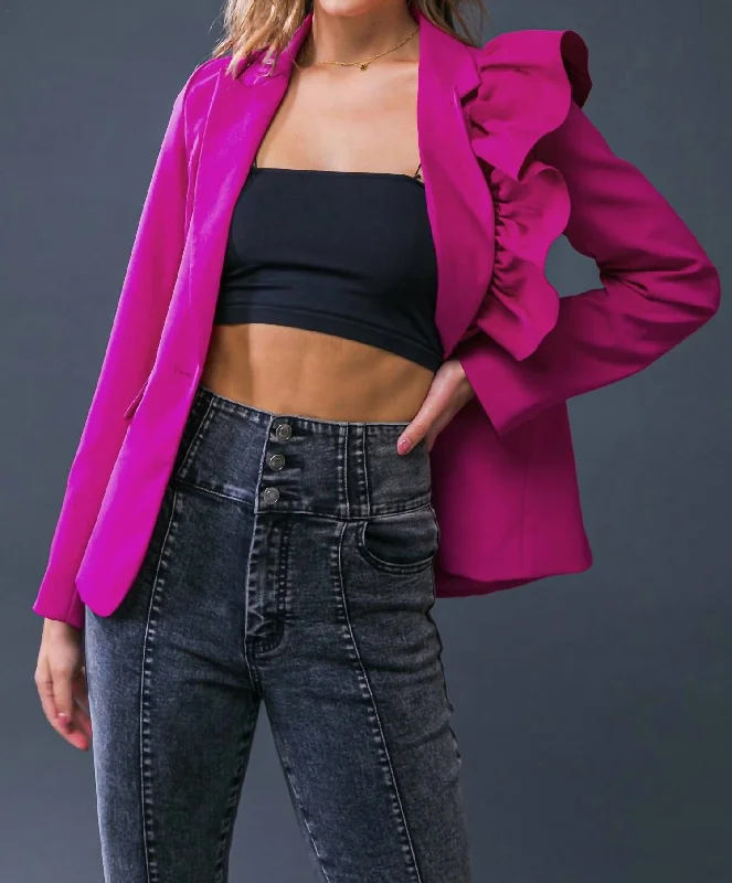 Crazy Savings Sash Jacket In Fuchsia