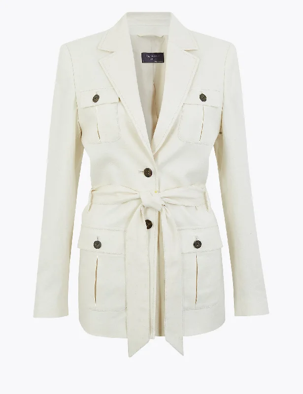 Mega Sale Linen Single Breasted Blazer