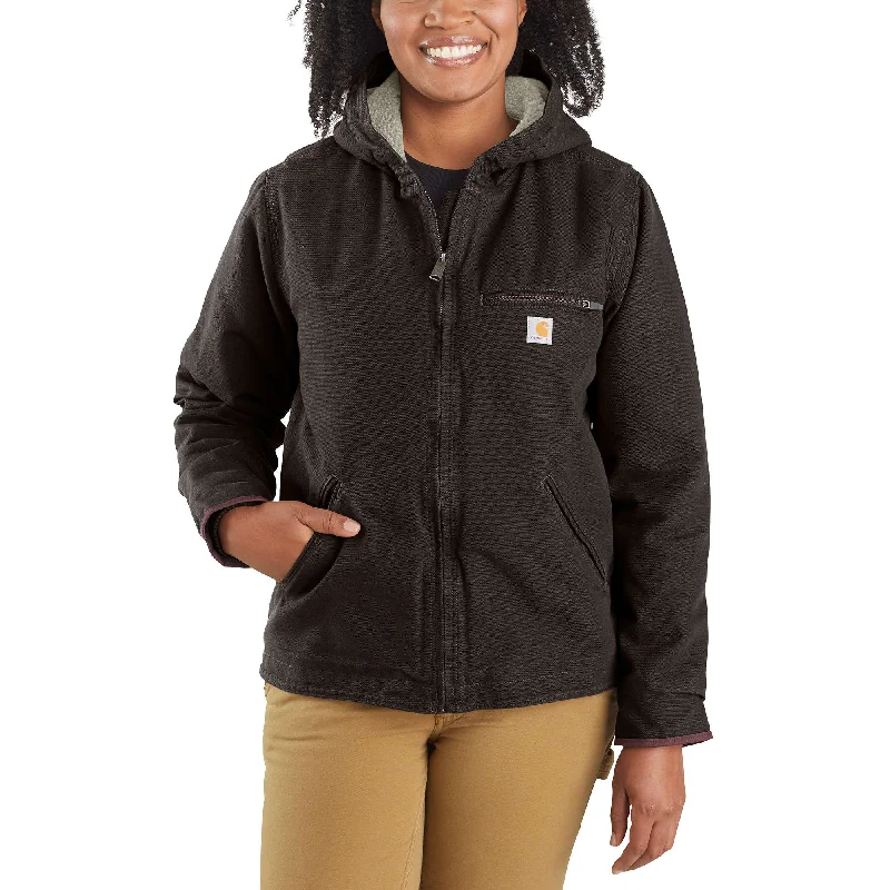 Price Rollback Loose Fit Washed Duck Sherpa-Lined Jacket