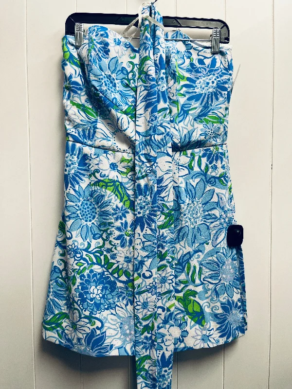 New Arrival Dress Designer By Lilly Pulitzer In Blue & Green, Size: S
