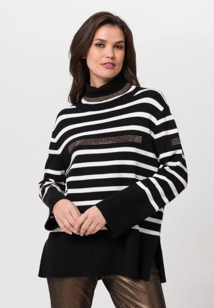 fitted cocktail dressTuzzi Knitted Sweater With Lurex Stripes/Stones