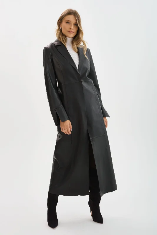 New Markdowns EVANNA | Leather Maxi Coat