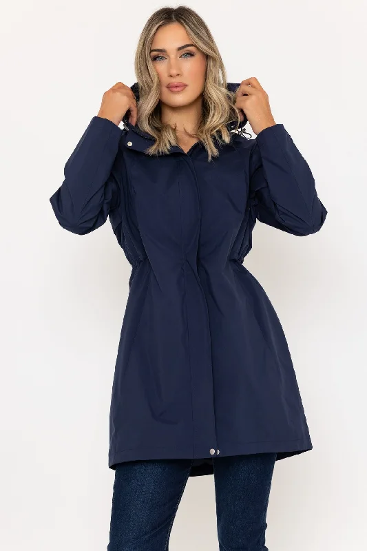 Extra Savings Rain Mac Coat in Navy