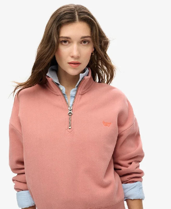 Daily Specials Essential Half Zip Sweatshirt | Ash Rose