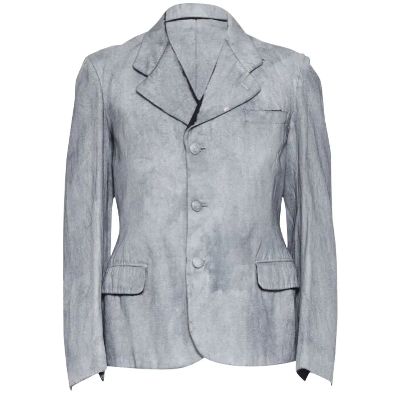 Can't Miss Maison Margiela silver painted casual blazer jacket
