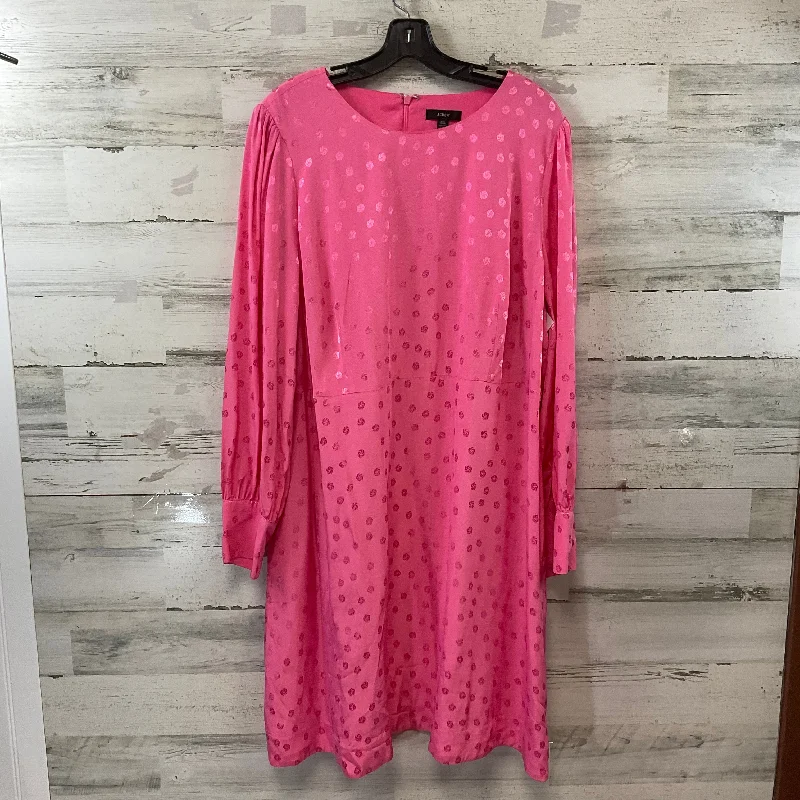Clearance Event Dress Casual Short By J. Crew In Pink, Size: 2x