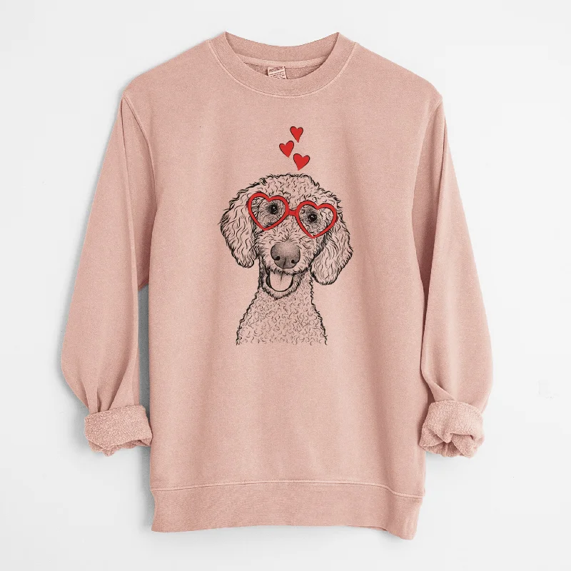 YEAR-End Sale cool workout sweatshirtValentine Fenway the Goldendoodle - Unisex Pigment Dyed Crew Sweatshirt YEAR-End Sale cool workout sweatshirtValentine Fenway the Goldendoodle - Unisex Pigment Dyed Crew Sweatshirt