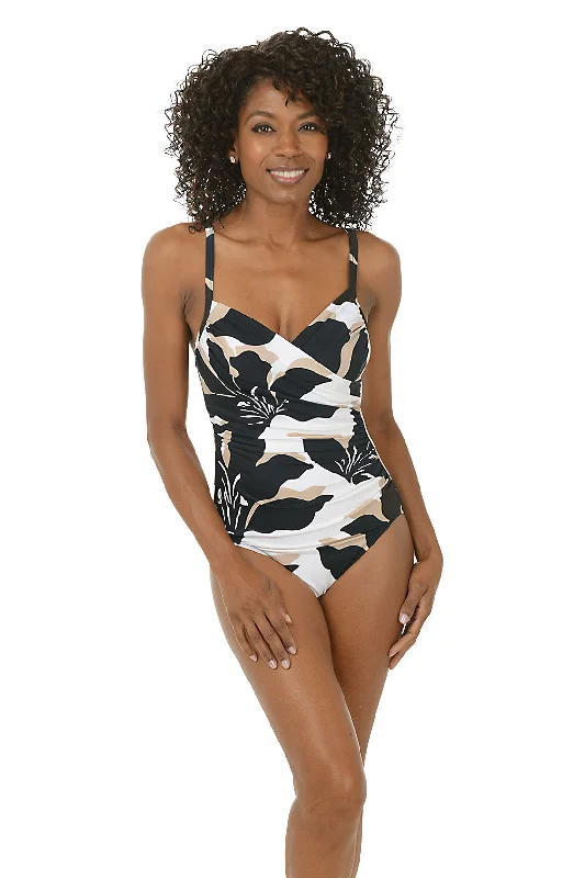 Savings Spectacular Shadow Play Surplice Swimsuit